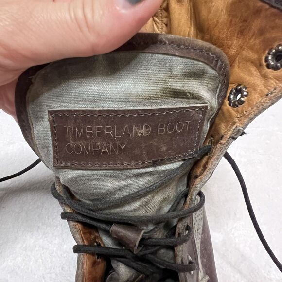 Timberland Mens 6 inch Leather Lineman Boot in Darkness Grey Size 11 Made in USA - Picture 12 of 13